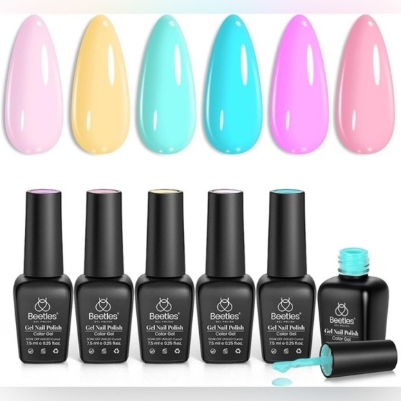 Beetles Gel Nail Polish Set - 6 Colours - Pastels - Picture 1 of 8